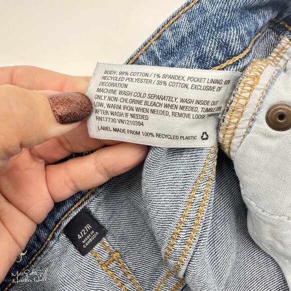 Universal Thread High-Rise Shortie Denim Shorts Size 4 / 27 - Picture 4 of 5